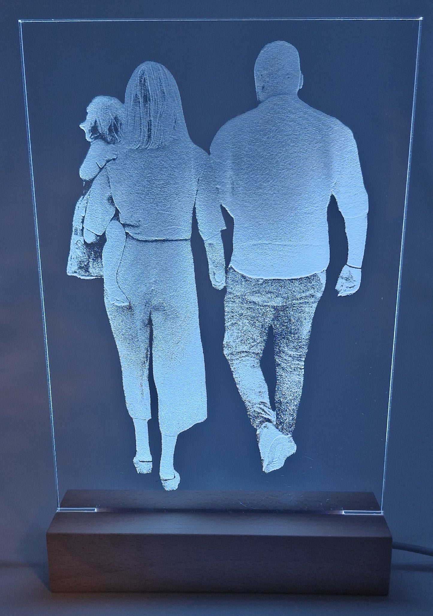 Personal acrylic lamp with your own photo – handmade in Norway