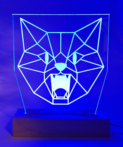 LED-lampe laget av støpt akryl og heltre bjørk – håndlaget i Norge