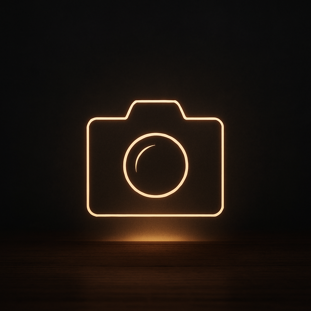 Håndlaget akryllampe med ditt eget bilde