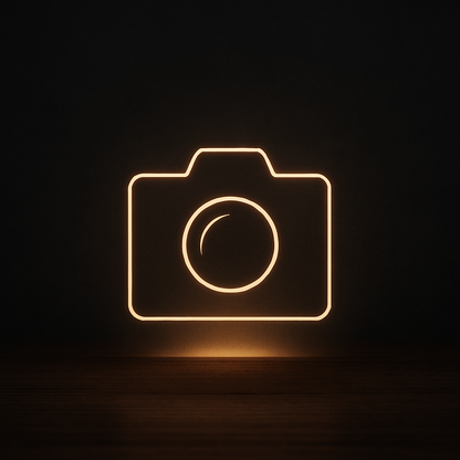 Håndlaget akryllampe med ditt eget bilde