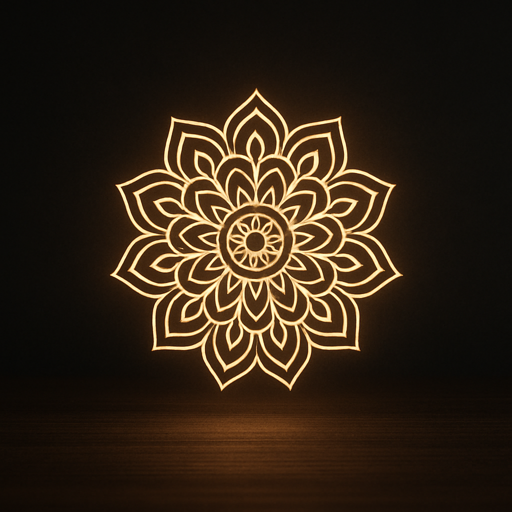 Akryllampe laget av støpt akryl og heltre bøk