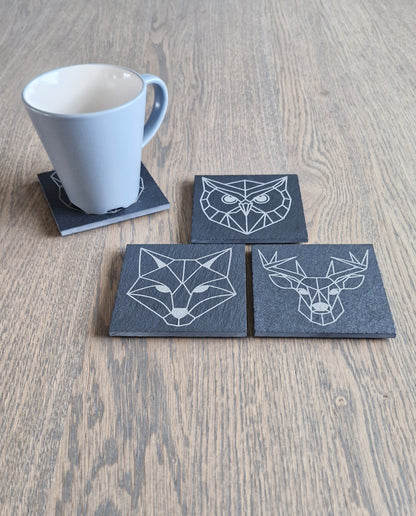3-pakning skiferbrikker – Geometriske dyr