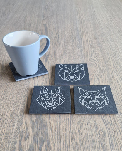 3-pakning skiferbrikker – Geometriske dyr